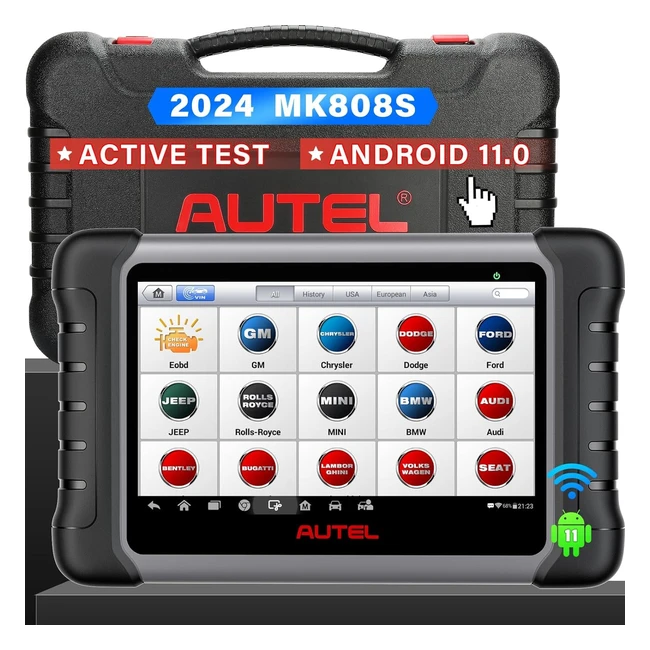 Autel MaxiCOM MK808S Valise Diagnostic Auto2024 OBD2 Tool - 28 Services AutoAuth