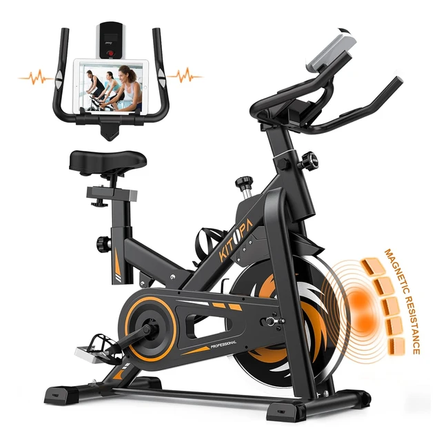 Kitopa Exercise Bike Magnetic Resistance Stationary - Quiet Fitness Cardio Worko