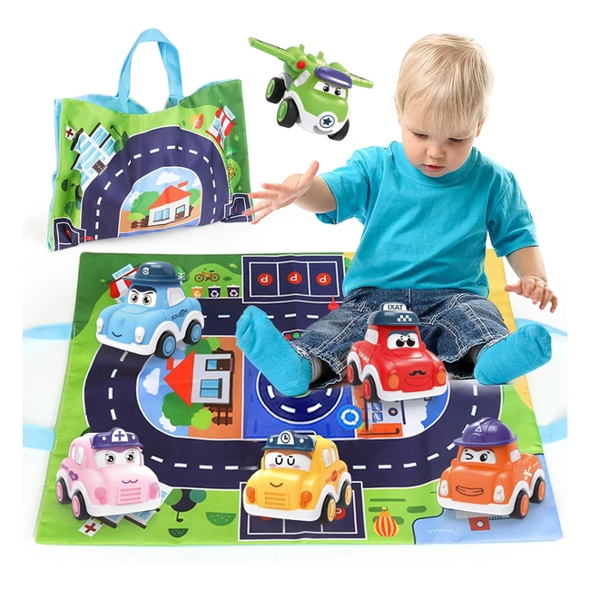 Coche Juguete Norkbeng para Bebtire - 6 Piezas de Vehículos de Fricción - Regalo de Camión para Niños y Niñas de 3-5 Años