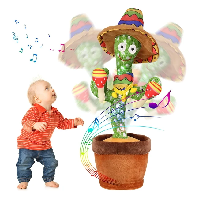 Peluche Cactus Dansant et Rptant - Jouet pour Enfants et Adultes