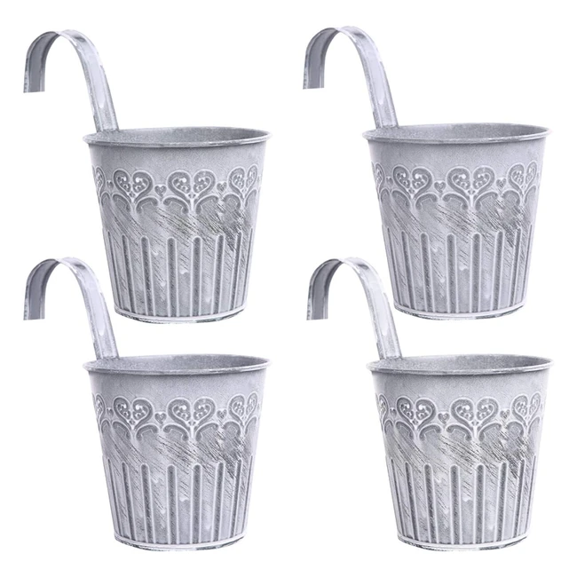 Set 4 vasi fiori metallo vintage per esterni e interni - Cietetoile