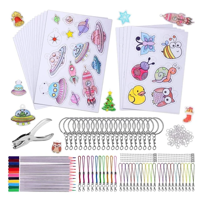 Kit Plastique Fou 193pcs Feuilles Dingue A4 DIY Transparent Magique avec Motif