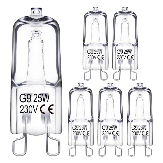Lot de 6 Ampoules Halogne G9 25W 230V Intensit Variable 2800K Blanc Chaud