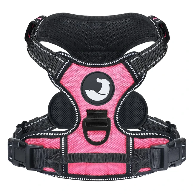 Joytale Reflective No Pull Dog Harness XL Pink - Easy Control Handle