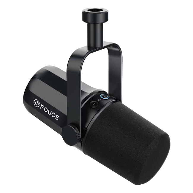 Fduce Microfono Podcast Dinamico Vocale SL40 - USB/XLR - Pulsante Mute - LED - Metallo