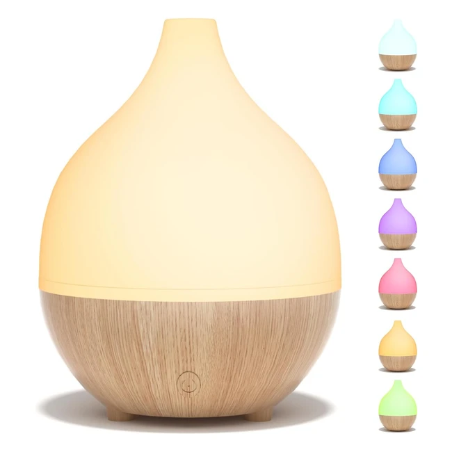 Difusor de Aceites Esenciales Salking 100ml - Ultrasonico con 8 Colores - Luz Nocturna Calida - Humidificador para Casa