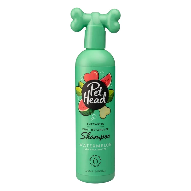 Pet Head Dog Shampoo 300ml Furtastic Watermelon Scent Knot Detangler