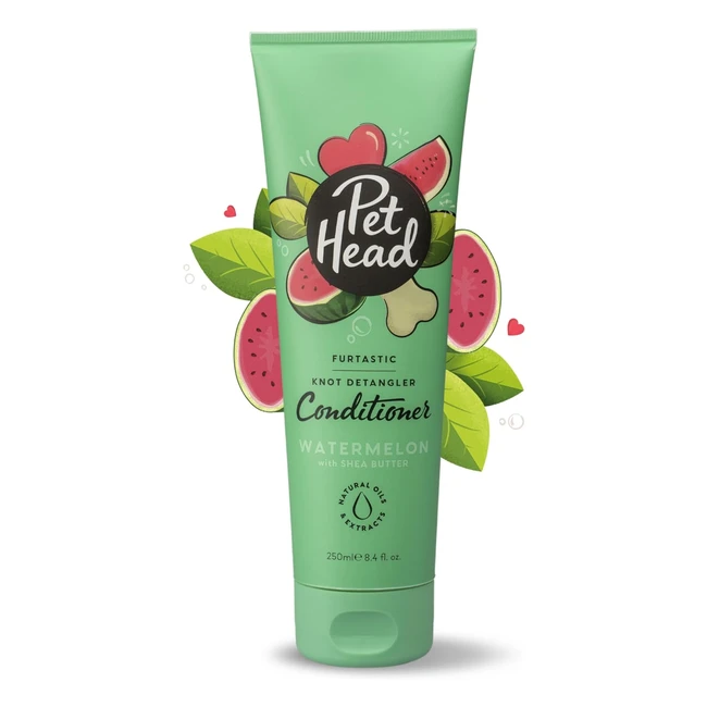 Pet Head Dog Conditioner 250ml Furtastic Watermelon Scent Knot Detangler