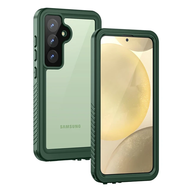 Cover Samsung Galaxy S24 5G Impermeabile IP68 Waterproof - Protezione 360° - Verde