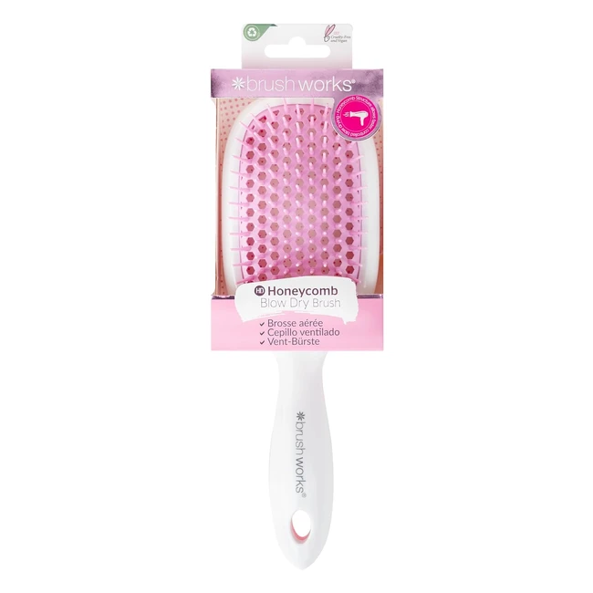 Quick Blow Dry Hair Brush - Brushworks HD - Reference 1234 - Detangling Bristle