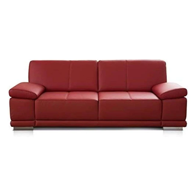 Cavadore 25-Sitzer Sofa Corianne Echtledercouch modernes Design Armteilverstell