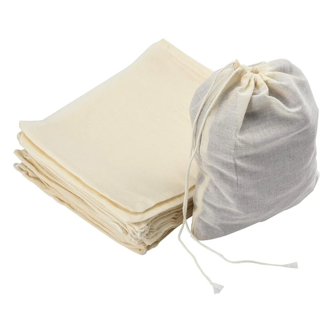 Bolsas de Muselina Reutilizables 30 Piezas - iRich 15x20cm - Algodón con Cordón