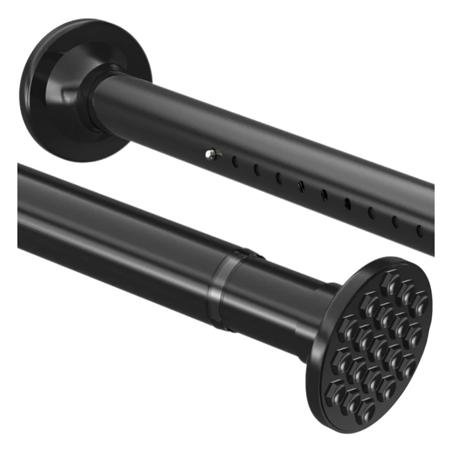 Telescopic Stainless Steel Shower Curtain Rail 90140cm 32mm Black