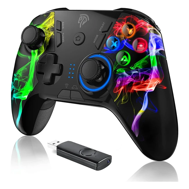 easysmx ps3 controller 24g wireless gamepad adjustable led turbo four programmab