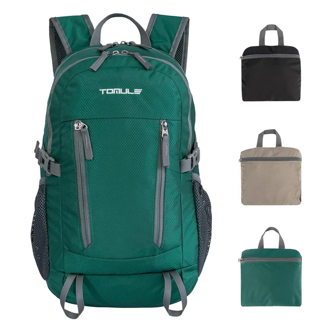 Tomule Zaino Trekking Leggero 25L - Impermeabile - Uomo/Donna - Verde