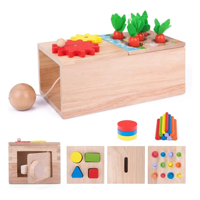 Giochi Legno Montessori 1 2 3 Anni - Cubo Multiattivit 6 in 1 - Regalo Complea