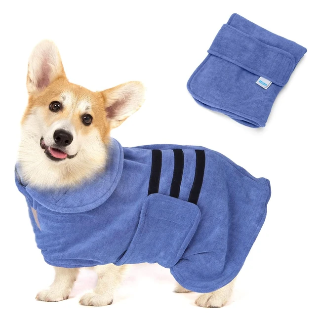 Accappatoio per cani Nobleza in microfibra con velcro - Super assorbente e asciu