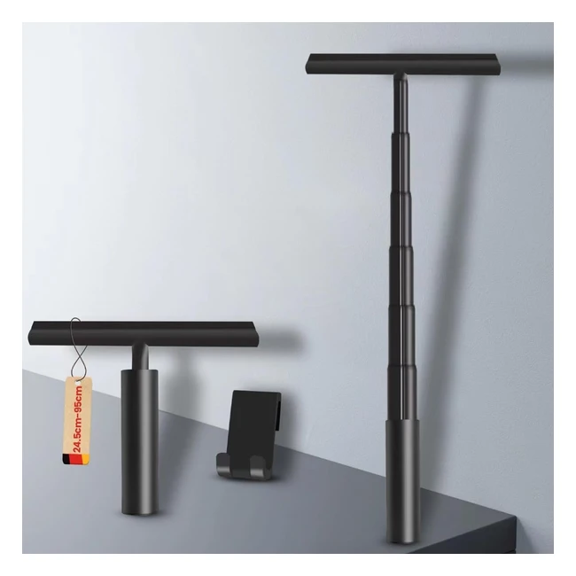 Raclette de douche Loresjoy 23595cm avec support en silicone - Acier inoxy - Multifonction