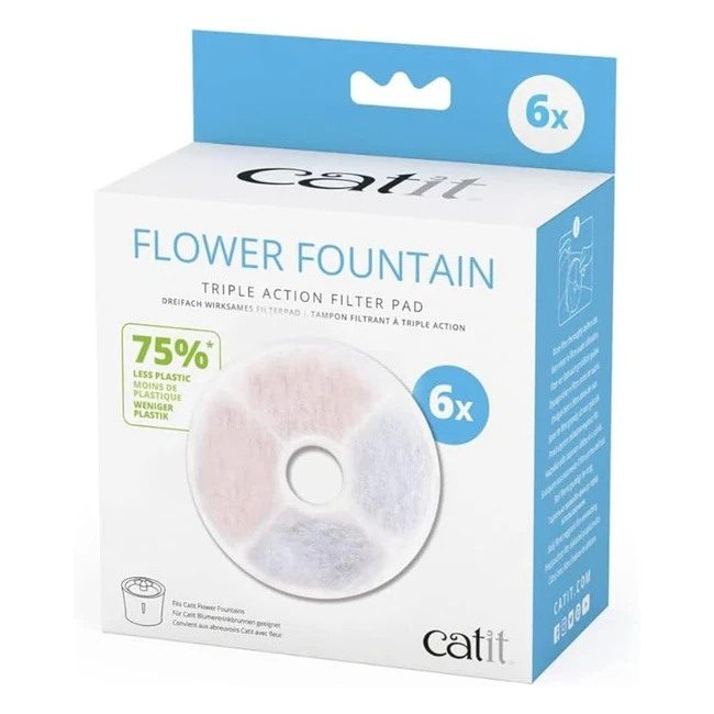 Catit Genuine Fountain Frameless Cartridge 6pk - Prevent Urinary Tract Diseases