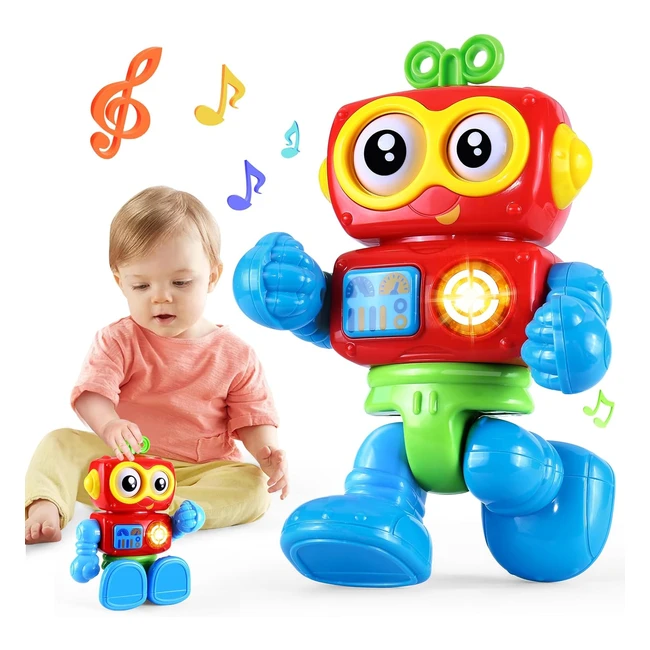Yerloa Toddler Boy Toys Robot Toys | Interactive Musical Light Up Kids Travel Baby Toys 1218 Months | Developmental Montessori Baby Toys | 1 Year Old Boys Girls | Birthday Easter Gifts