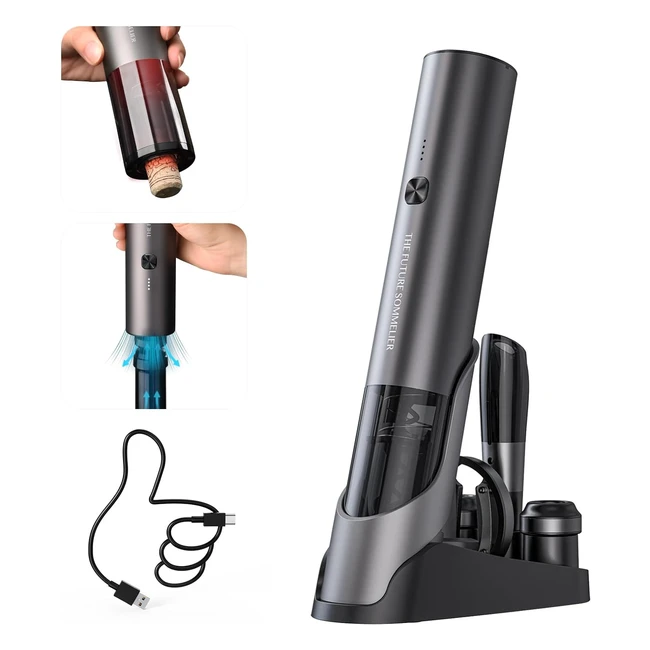 Ouvre-bouteille électrique Circle Joy 7en1 - Rechargeable - Cadeau Vin