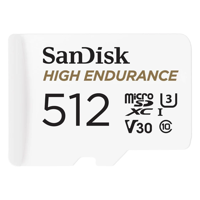 SanDisk High Endurance 512GB MicroSDXC Card - Ideal for Dash Cams - Class 10 U3 
