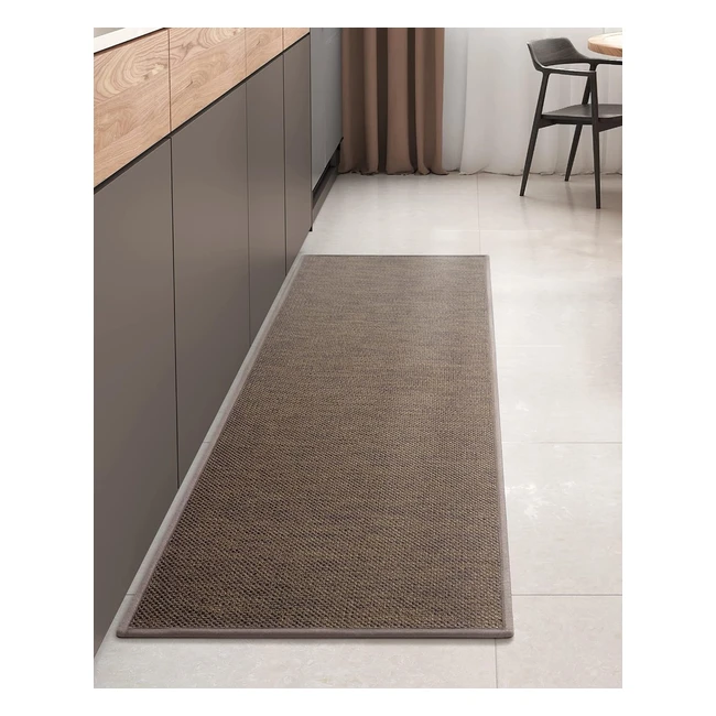 Tappeto cucina antiscivolo lavabile marrone 43x180cm - Assorbente e Durevole