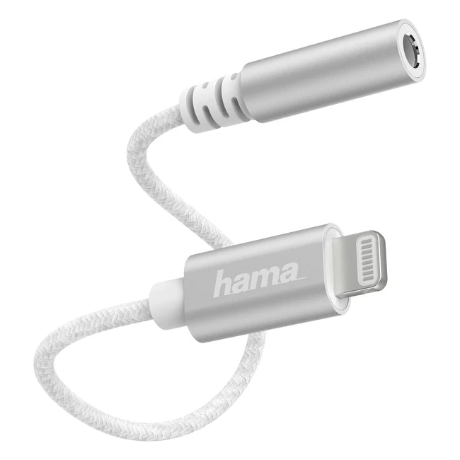 Hama Lightning Kabel 35mm Jack MFI Weiß - Schnell Ladekabel für Apple Geräte