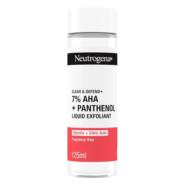 Neutrogena Clear Defend Liquid Exfoliant AHA Panthenol  Skin Texture Improvemen