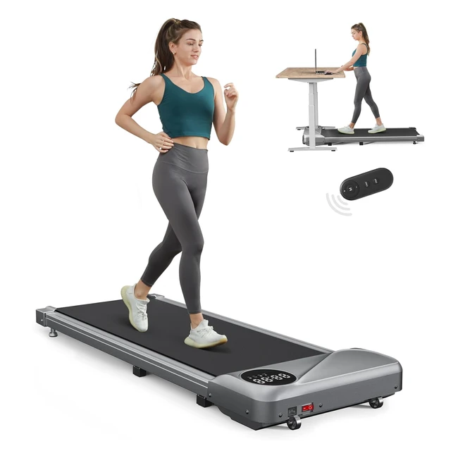 TheRun Walking Pad Treadmill - Portable Under Desk Treadmill with Remote and LED