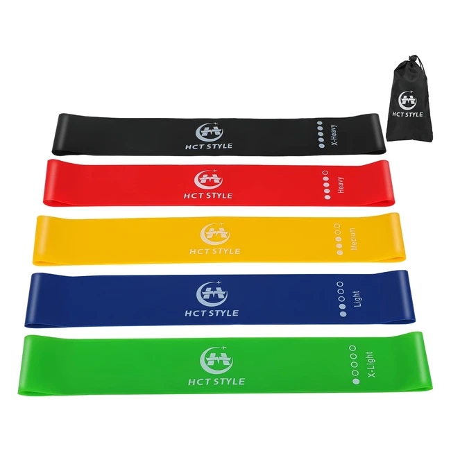 Set Elastici Fitness Bande Elastiche 5 Livelli Yoga Pilates - Guaina per Allenamento