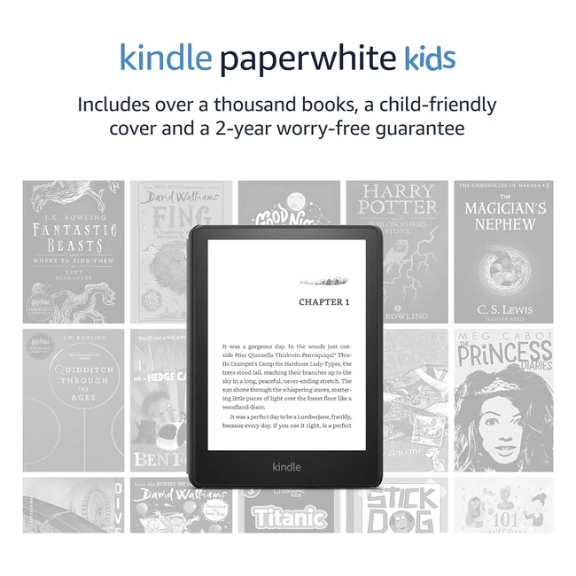 Kindle Paperwhite Kids 11th Gen Black 16GB | 1000+ Books | Child-Friendly Cover