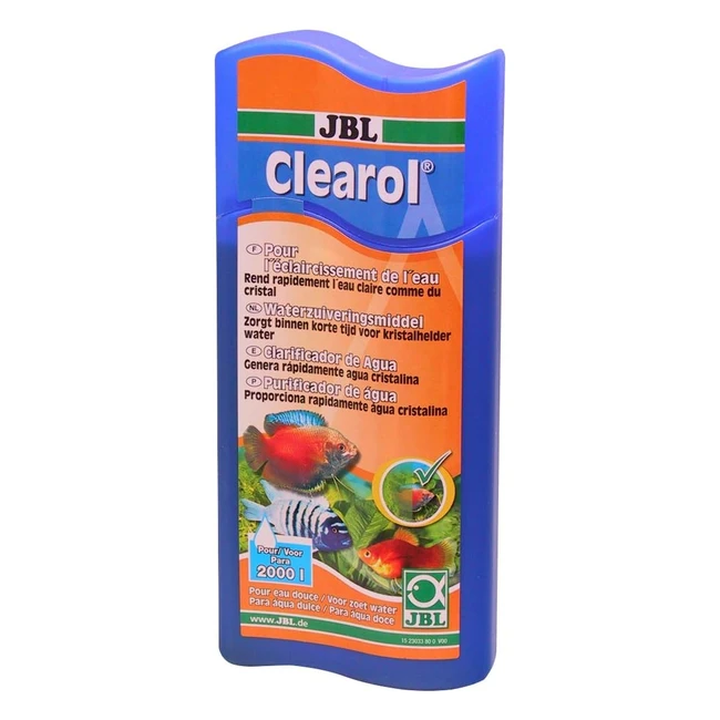 JBL Clearol 250ml - Rend l'eau limpide dans les aquariums deau douce - Elimine les matières turbides