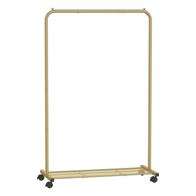 Songmics HSR025A01 Kleiderstnder auf Rdern Metall Rollender Garderobenstnd