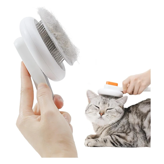 Brosse Petkit pour Chats et Chiens - Enlever les Poils Flottants - Convient aux Petits Animaux - Poils Longs