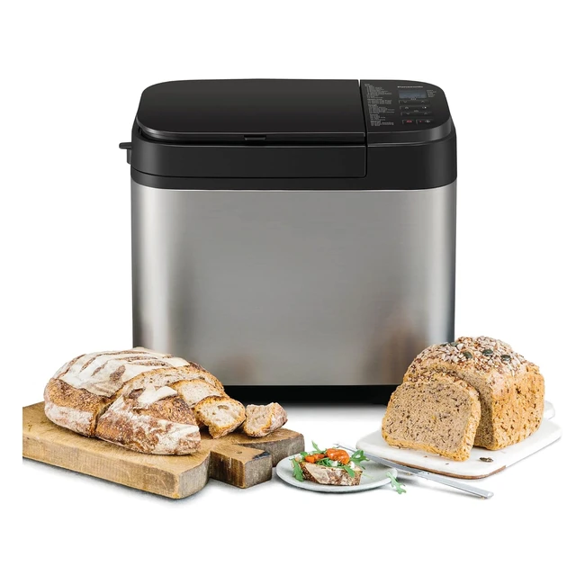 Panasonic SDYR2550SXE Panificadora Automática 850W Sensor de Temperatura Temporizador Digital 13H 31 Programas Plateado