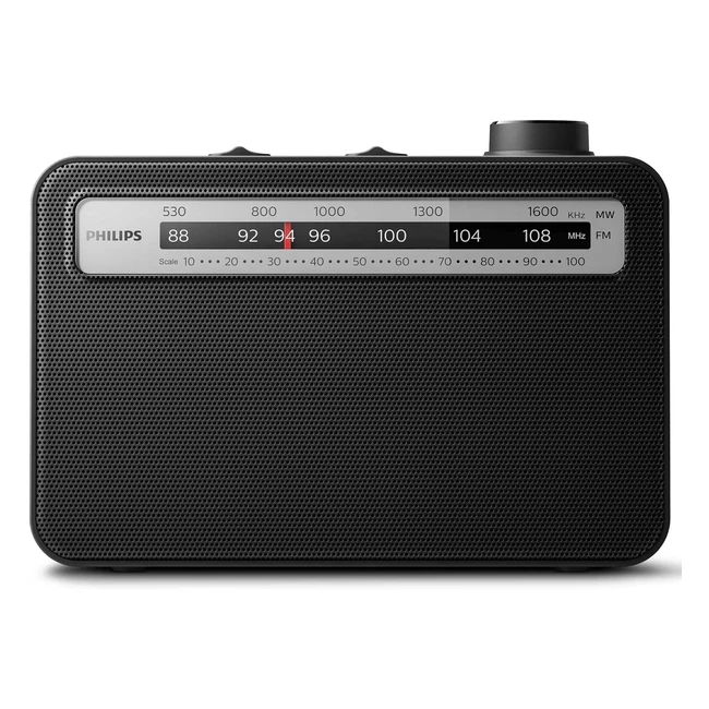 Philips Portable Radio TAR250612 - Clear Sound, Classic Design, Headphone Jack