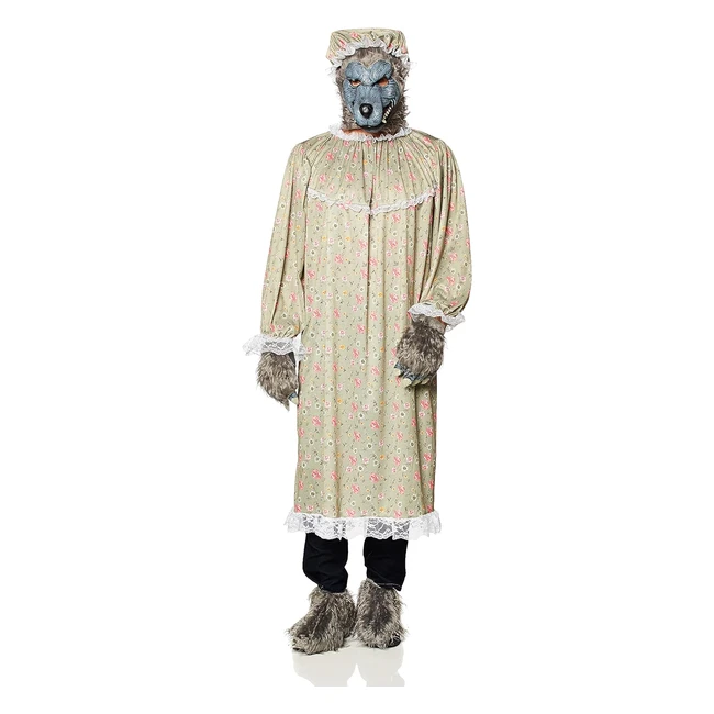 California Costumes Men's Wolf Granny Costume - Adult Sized - Yellow - Free Delivery