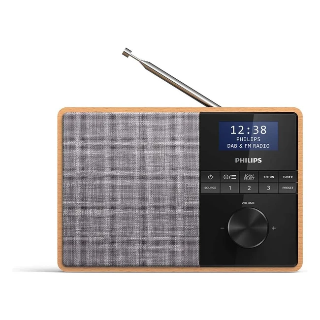 Philips Audio R550510 Bluetooth Radio DAB/FM 3inch Driver Wooden Housing Kitchen Timer