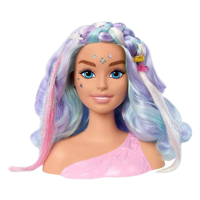 Barbie Doll Fairytale Styling Head HMD82 - Pastel Fantasy Hair  20 Accessories