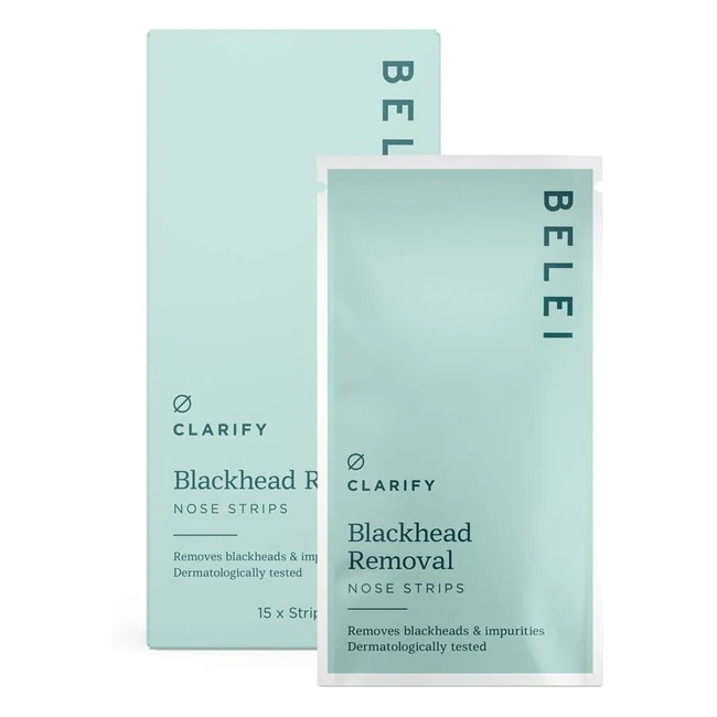 Belei Blackhead Removal Nose Strips - 15 Pieces, Reduce Blackhead Visibility by 90%