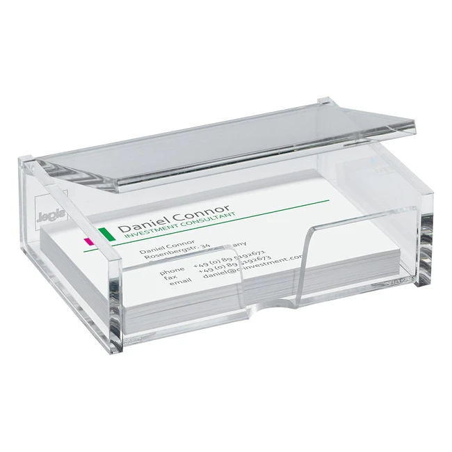 Sigel Acrylic Business Card Box transparent  hochwertiges Acryl  praktische Gr