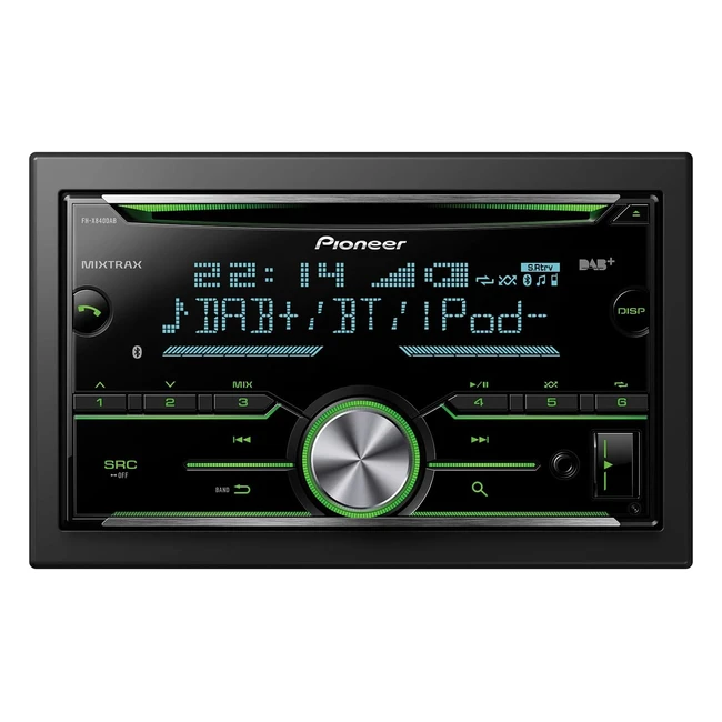 Pioneer FHX840DABAN Doppel DIN DAB CD-Tuner Bluetooth Mixtrax Schwarz inkl DAB-