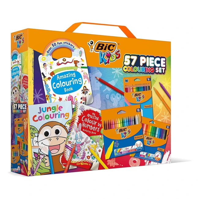 Set colori BIC Kids 57 unit - Libri da colorare matite colorate pennarelli