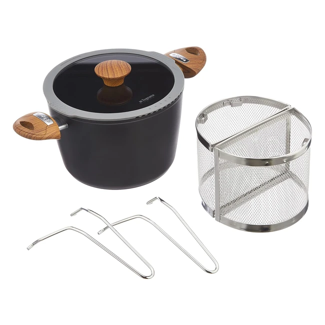 Set pentola per pasta Tognana Country Chic 22 cm - Alluminio forgiato nero