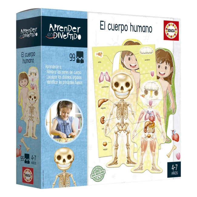 Juego Educativo Cuerpo Humano para Niños 4+ Años - Marca: Educa - Ref: 18701