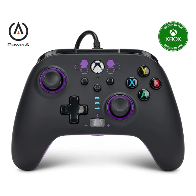 PowerA Enhanced Wired Controller for Xbox Series XS - Purple Hex - 2 Years Warranty