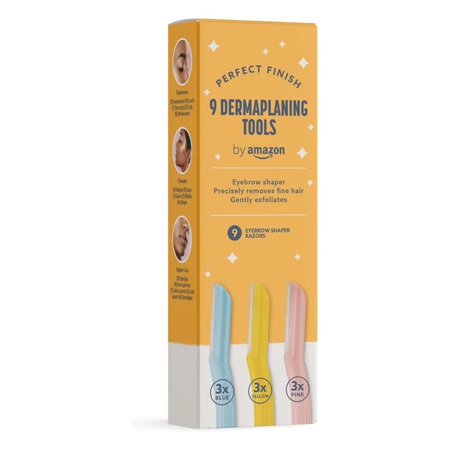 Maquinilla de Afeitar y Recortador de Cejas - Paquete de 9 - Exfoliante para Dermaplanar