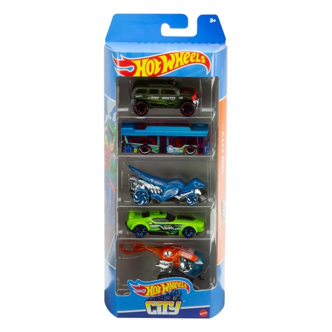 Hot Wheels 164 Scale Diecast Toy Cars 5-Pack - Race Cars Hot Rods Character Ca