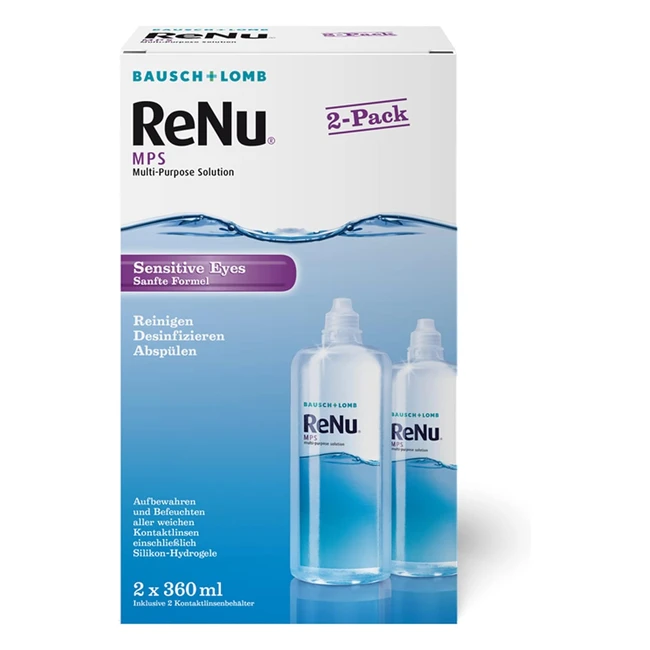 Bausch Lomb Renu MPS Sensible Augen Kombilösung 2 x 360 ml